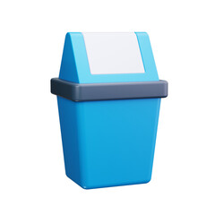 trash can 3d render icon