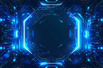 3D rendering of sci-fi stretch background with geometric tunnel and neon lines, 3d rendering concept illustration