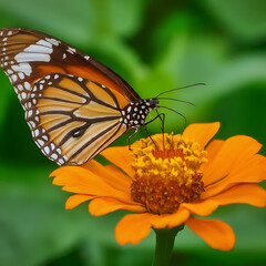 Fototapeta premium butterfly on flower