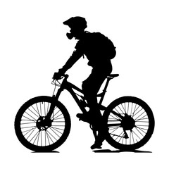 Naklejka premium Mountain cyclis