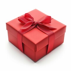 Obraz premium Gift box isolated on background. Surprise for birthday, present for new year, gift anniversary and valentine's day. a Christmas gift box