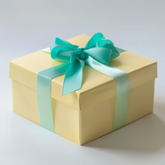 Gift box isolated on background. Surprise for birthday, present for new year, gift anniversary and valentine's day. a Christmas gift box