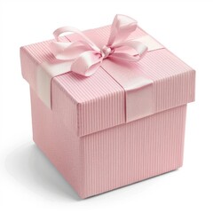 Obraz premium Gift box isolated on background. Surprise for birthday, present for new year, gift anniversary and valentine's day. a Christmas gift box