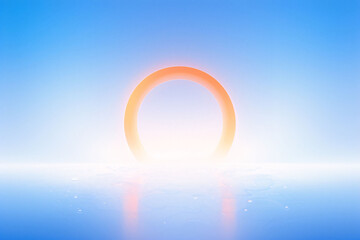 Abstract geometric gradient background 3D rendering, modern creative three-dimensional space element
