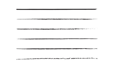 Brush underline stroke set. Mark brush line paint vector stroke. Hand drawn texture pencil, pen underline. Vector illustration