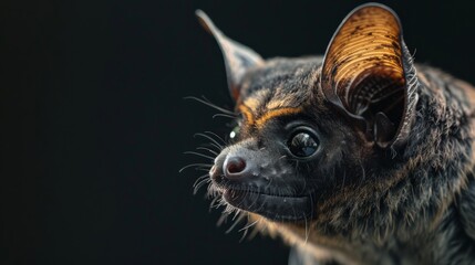 Greater long-nosed bat (Leptonycteris nivalis) up close