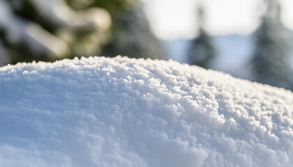 Snow accumulation after a winter storm fresh blanket of white snow in the natural environment