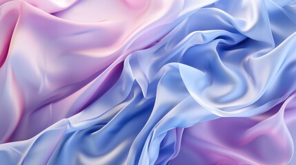 Fototapeta premium Abstract Blue and Pink Silk Drapery