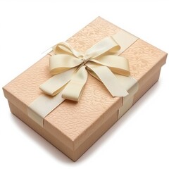 Gift box isolated on background. Surprise for birthday, present for new year, gift anniversary and valentine's day. a Christmas gift box