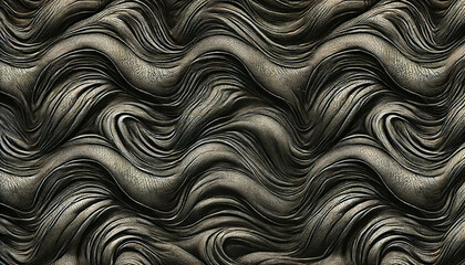 Fototapeta premium Seamless wallpaper with black leather texture and fine grain patterns