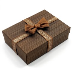 Gift box isolated on background. Surprise for birthday, present for new year, gift anniversary and valentine's day. a Christmas gift box