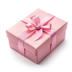 Obraz premium Gift box isolated on background. Surprise for birthday, present for new year, gift anniversary and valentine's day. a Christmas gift box