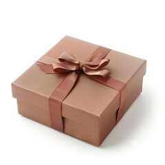 Gift box isolated on background. Surprise for birthday, present for new year, gift anniversary and valentine's day. a Christmas gift box