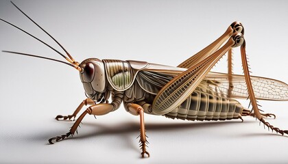 a grasshopper on white background