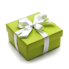 Obraz premium Gift box isolated on background. Surprise for birthday, present for new year, gift anniversary and valentine's day. a Christmas gift box