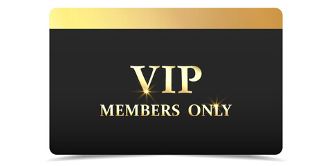 Vip in abstract style on black background. VIP card. Luxury template design. VIP Invitation, gold ticket. Premium card.	