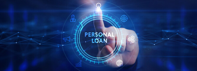 Obraz premium Business, Technology, Internet and network concept. Loan personal finance.