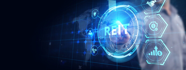 REIT Real estate investment fund ETF Financial stock market.
