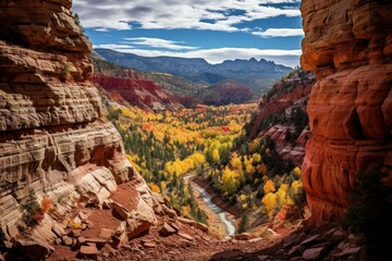 Naklejka premium Rock formations - Generative AI