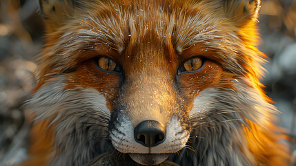 Contented Fox in the Snow