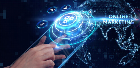 Digital Marketing Technology Solution for Online Business Concept. Business, Technology, Internet and network concept.