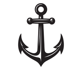 Vector silhouette  anchor symbols or logo template 