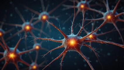 Neurons cells concept