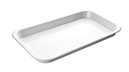 White Rectangular Baking Dish Isolated on White Background