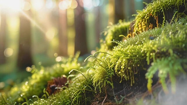 toropical forest with sunlight. seamless looping time lapse virtual 4k video animation background
