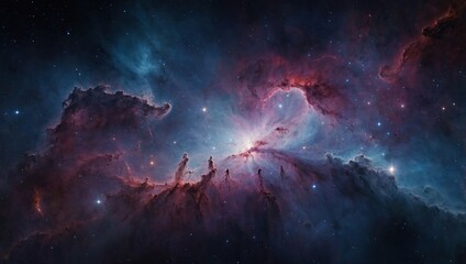Obraz premium Space background with nebula and stars, environment map