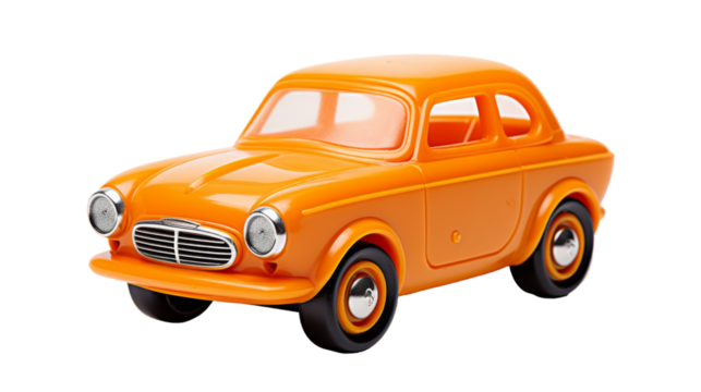 Orange Plastic Toy Car