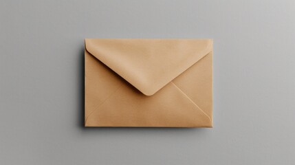 Empty envelope mockup made with kraft paper