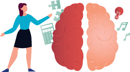 The girl is talking about the thoughts of the mind.