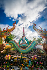 Fototapeta premium Wat Pa Phu Pang is a famous temple in Si Mueang Mai district, Ubon Ratchathani, Thailand