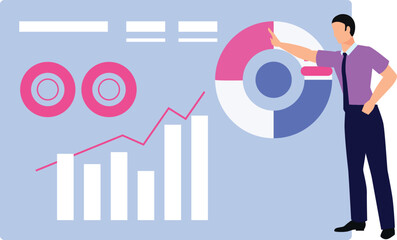 Boy and girl are talking about business development.