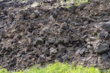 Alluvium Sand and gravel, Kaena Point Trail, Leeward Coast of Oahu, Hawaii geology. 