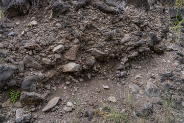 Alluvium Sand and gravel, Kaena Point Trail, Leeward Coast of Oahu, Hawaii geology. 