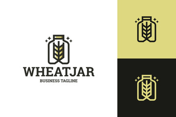 wheat jar logo vector