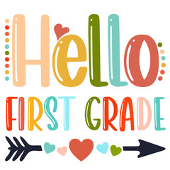 hello first grade colorfull