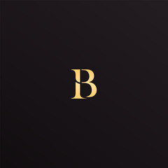 company logo icon design letter B luxury elegant simple attractive gold color eps 10 © taufik