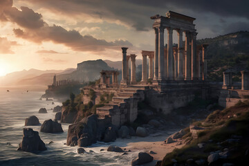 Obraz premium ruins of the temple of apollo