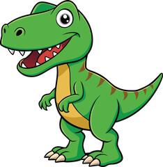 Tyrannosaurus Rex cartoon vector illustration on a white background

