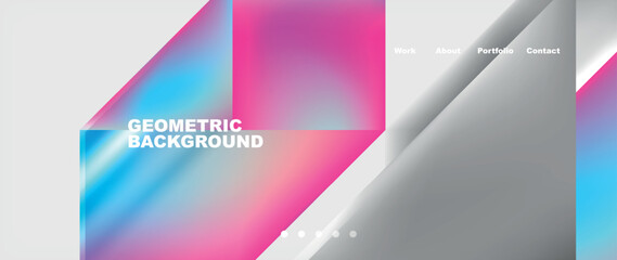 Minimal geometric web site page template design. Vector Illustration For Wallpaper, Banner, Background, Card, Book Illustration, landing page