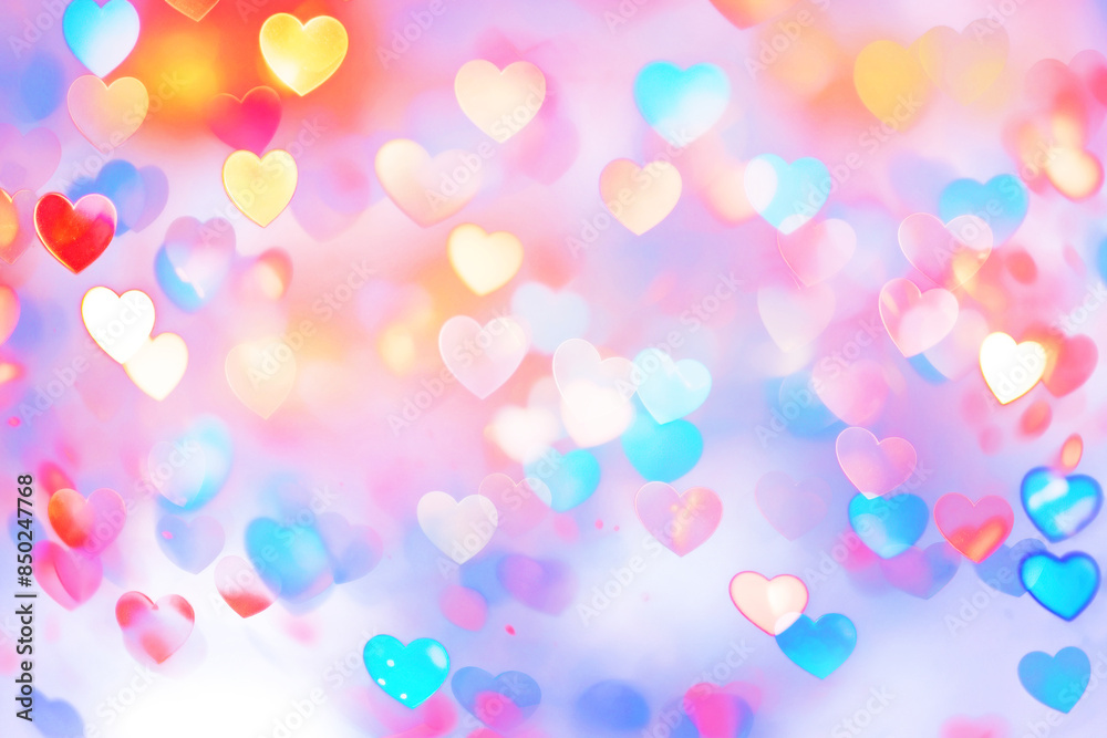 Wall mural png bokeh hearts background backgrounds illuminated celebration.