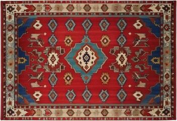 Turkish rug with traditional patterns