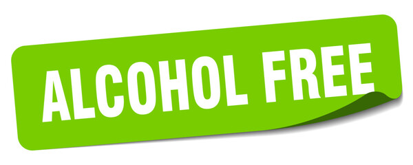 alcohol free sticker. alcohol free label