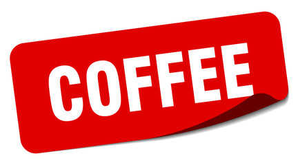 coffee sticker. coffee label