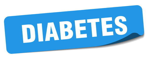 diabetes sticker. diabetes label