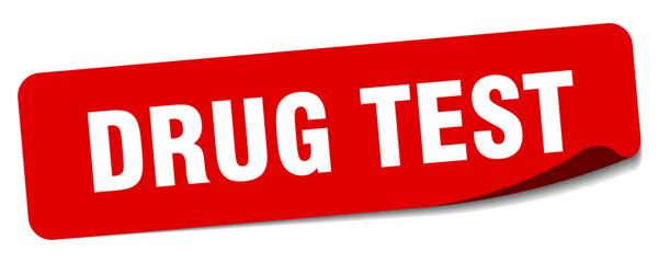 drug test sticker. drug test label
