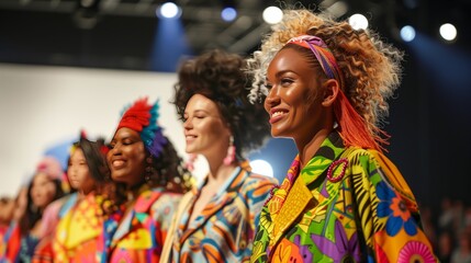 Fototapeta premium Inclusive fashion show with models with disabilities celebrating diversity. Join us for this empowering event!